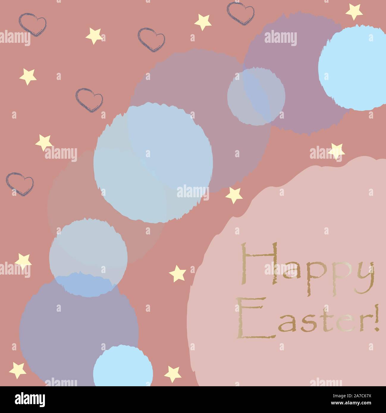 Happy Easter Greeting Card with golden message. Happy Easter Theme ...