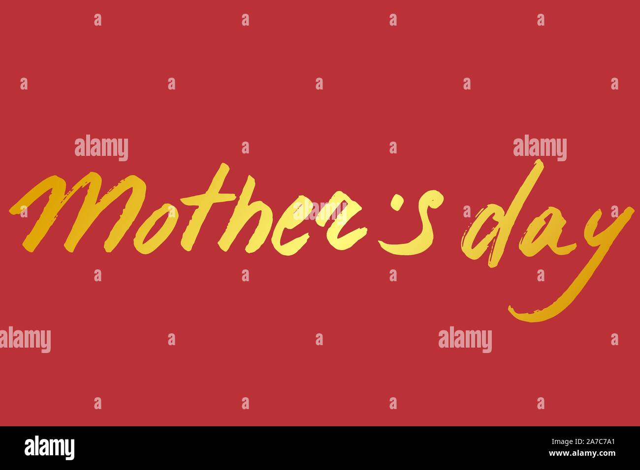 Mother Lettering Gold Hand lettering greeting card with phrase Mother's dayr in gold color on ...