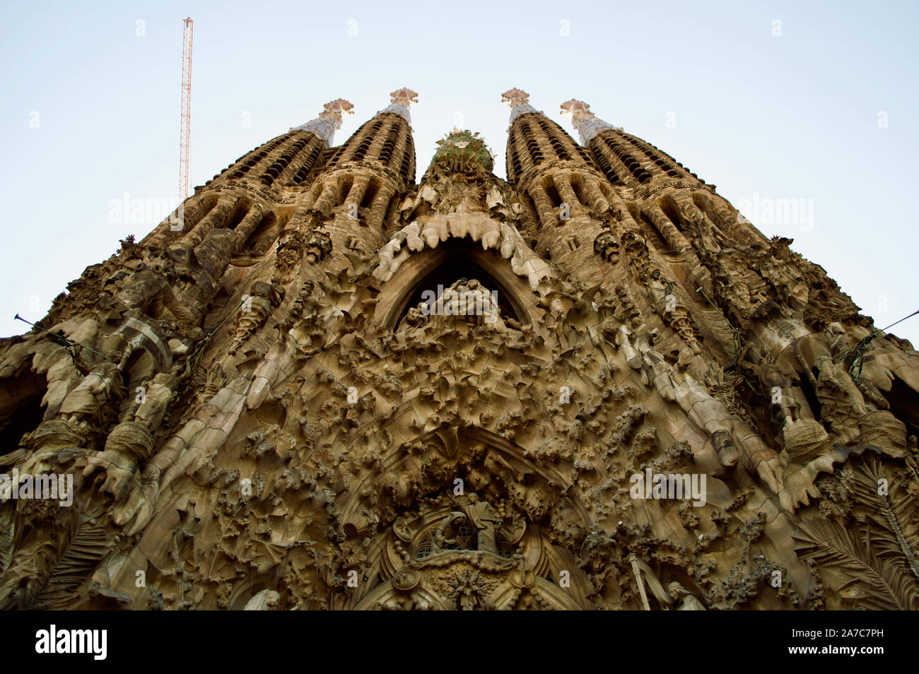 The Charity portal of the Nativity facade of La Sagrada Familia in ...