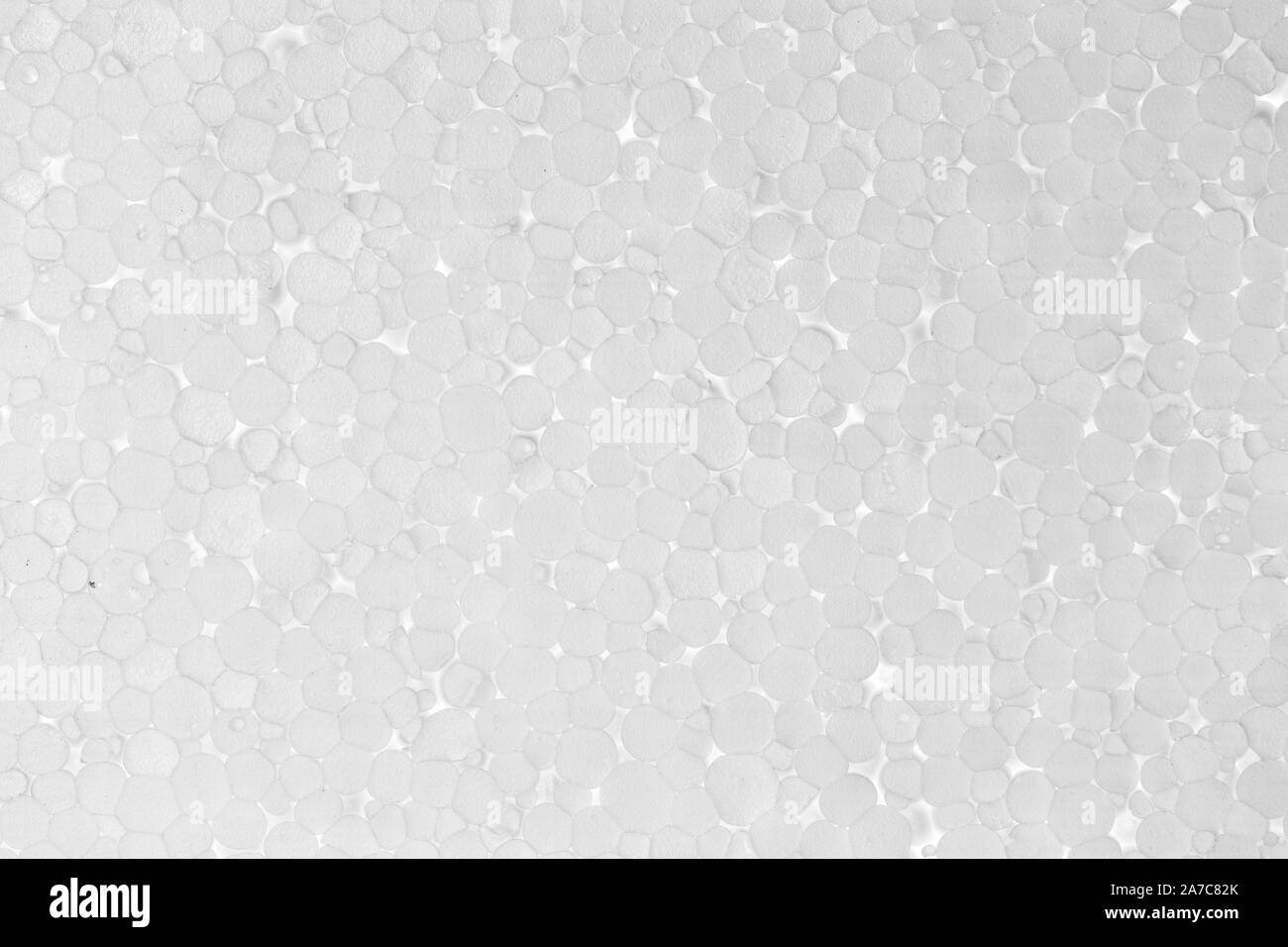 Styrofoam or polystyrene material close up view as a background or texture. Stock Photo