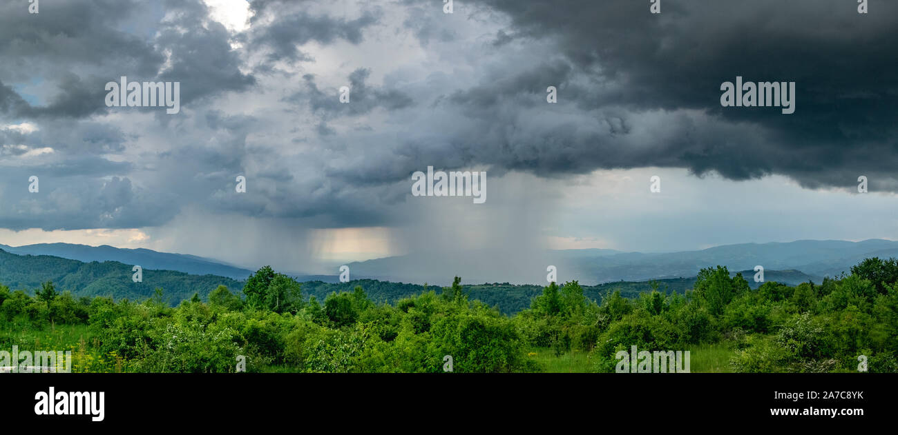 Stormy weather over mountains hi-res stock photography and images - Alamy