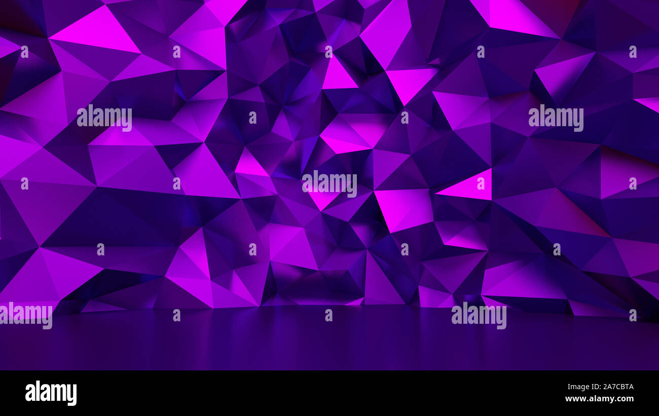 Elegant purple background with triangles and crystals. 3d rendering, 3d  illustration Stock Photo - Alamy