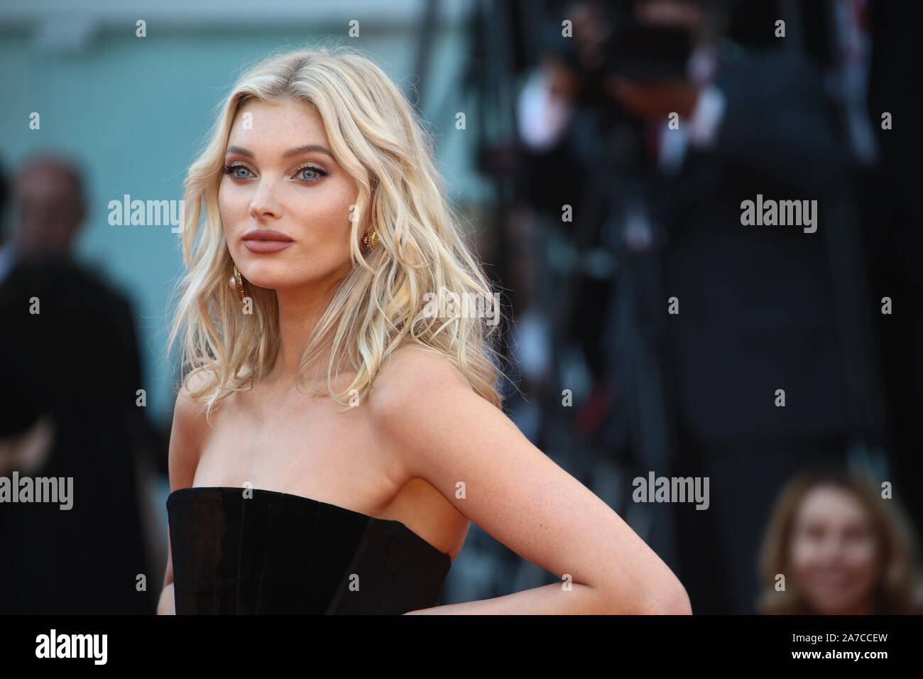 VENICE, ITALY - AUGUST 29,2019: Elsa Hosk walks the red carpet ahead of