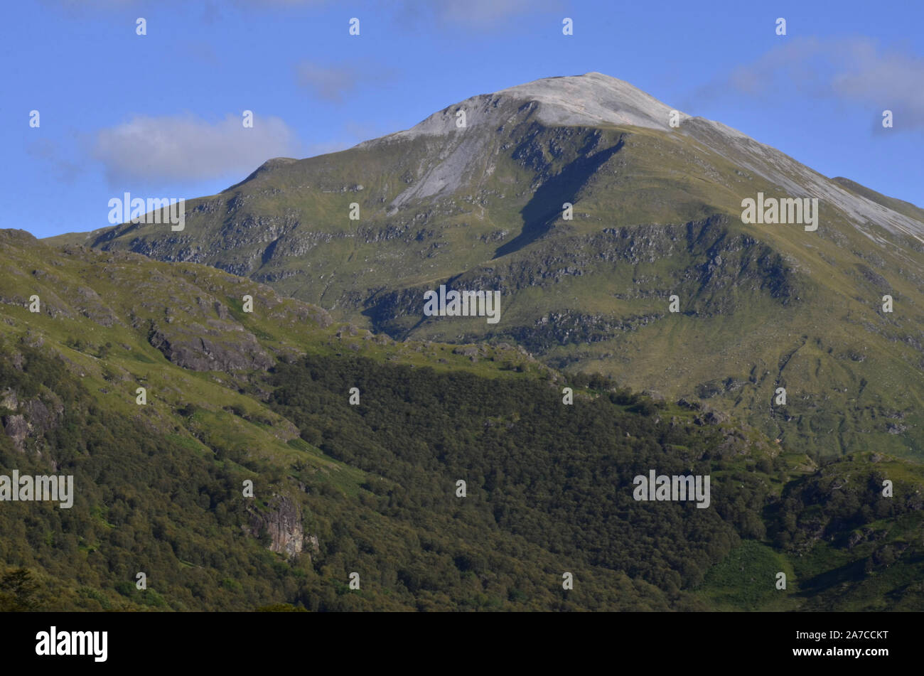The peak of Sgurr Choinnich Mor next to Ben Nevis in the Grey Corries of the Scottish Highlands Scotland UK Stock Photo