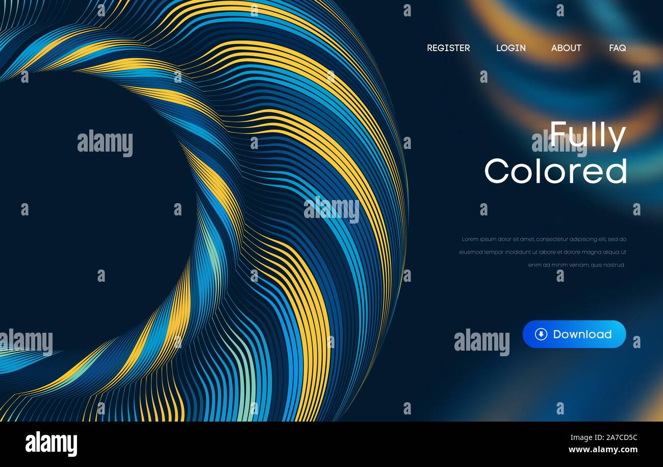 Wave pattern linear, curves lines. Organic line texture with wavy