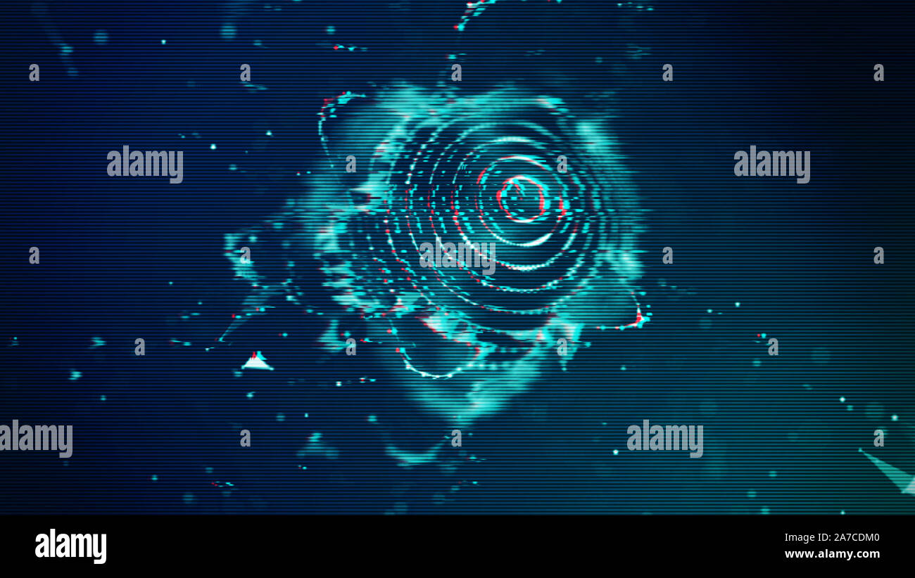 Futuristic Glitch background. Abstract pixel noise glitch error video ...