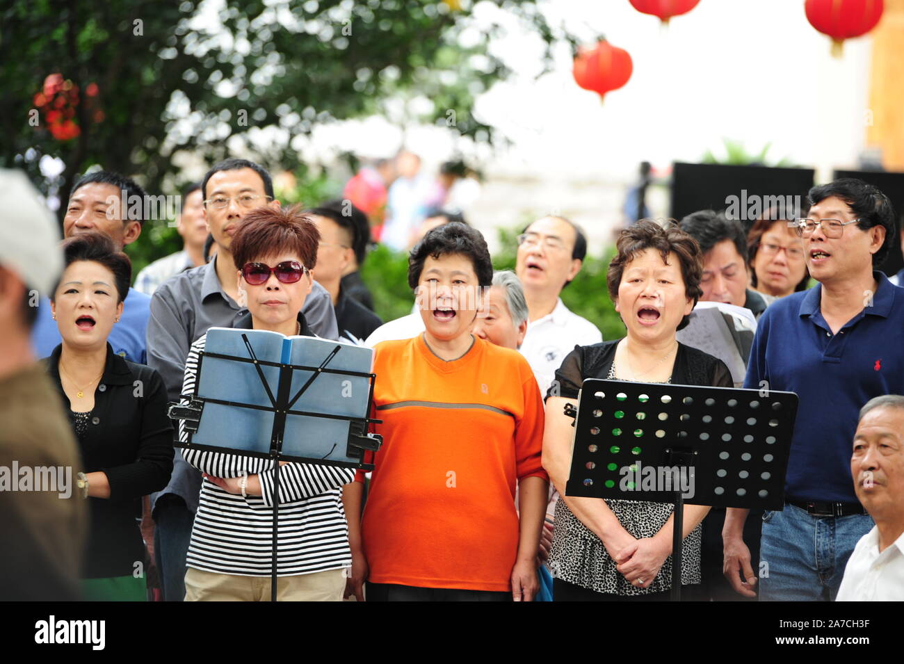 China Festival Crowds Stock Photo