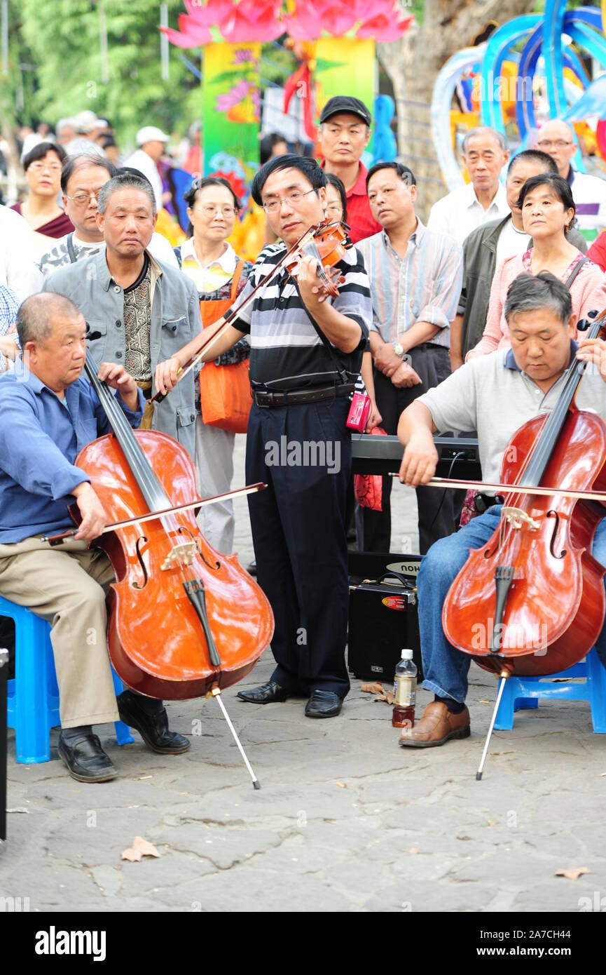 China Festival Crowds Stock Photo