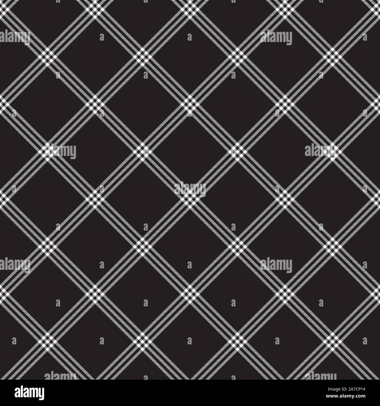 Black white fabric diagonal texture seamless pattern. Vector ...