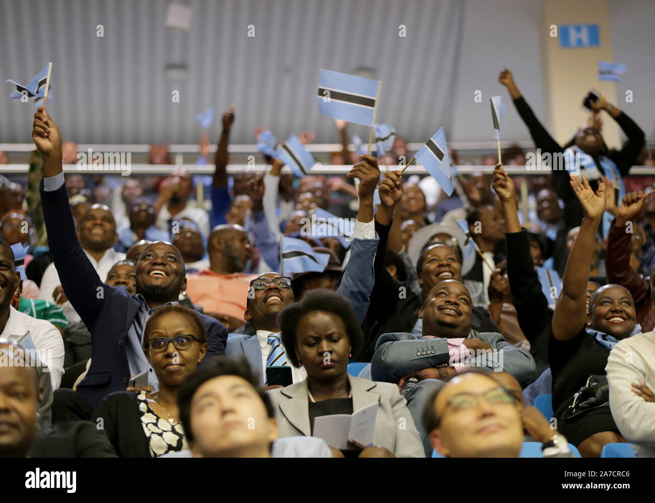 Gaborone, Botswana. 1st Nov, 2019. People attend the inauguration