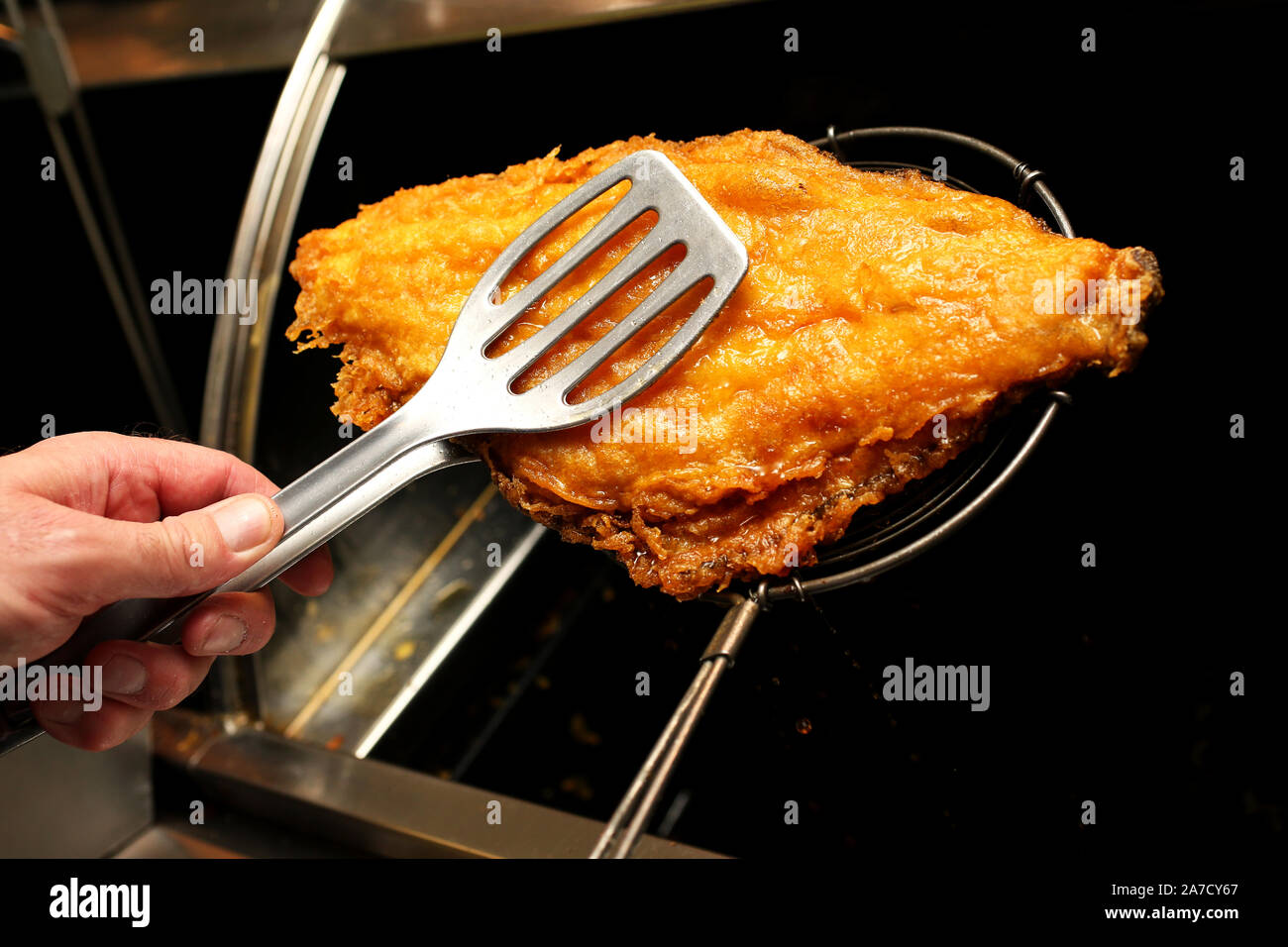 General views of Harry's Fish & Chip shop in Chichester, West Sussex