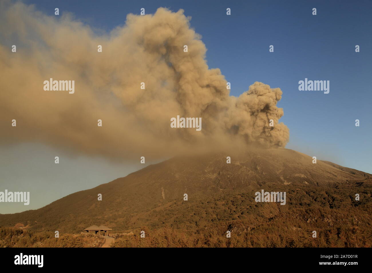 Explosion of the sakurajima volcano Stock Photo Alamy