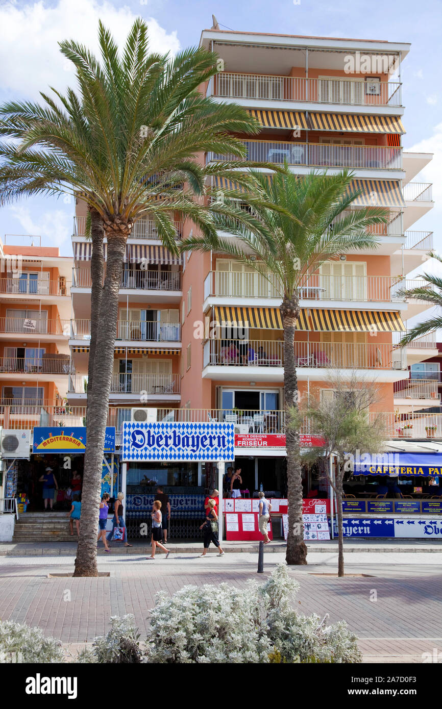 Oberbayern, famous night bar at Ballermann, Playa de Palma, El Arenal, Mallorca, Balearic islands, Spain Stock Photo