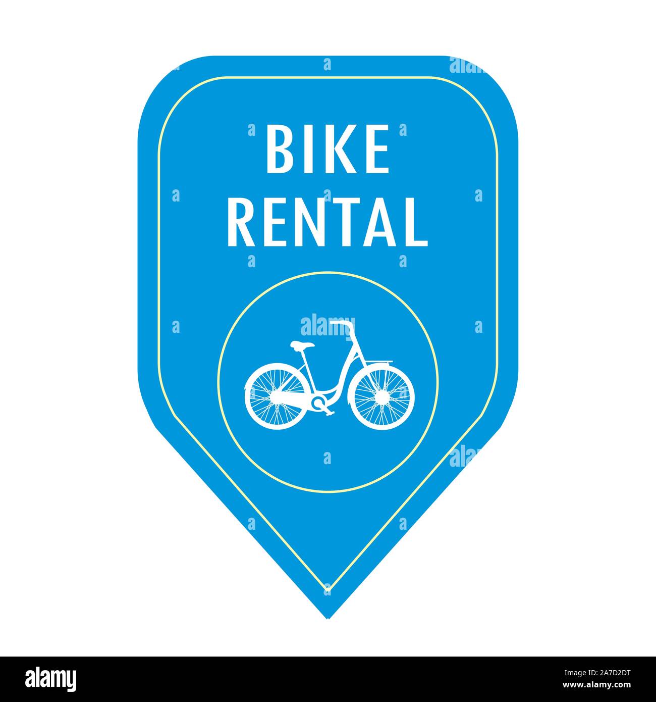 Bike rental icon,isolated on white background,vector illustration Stock