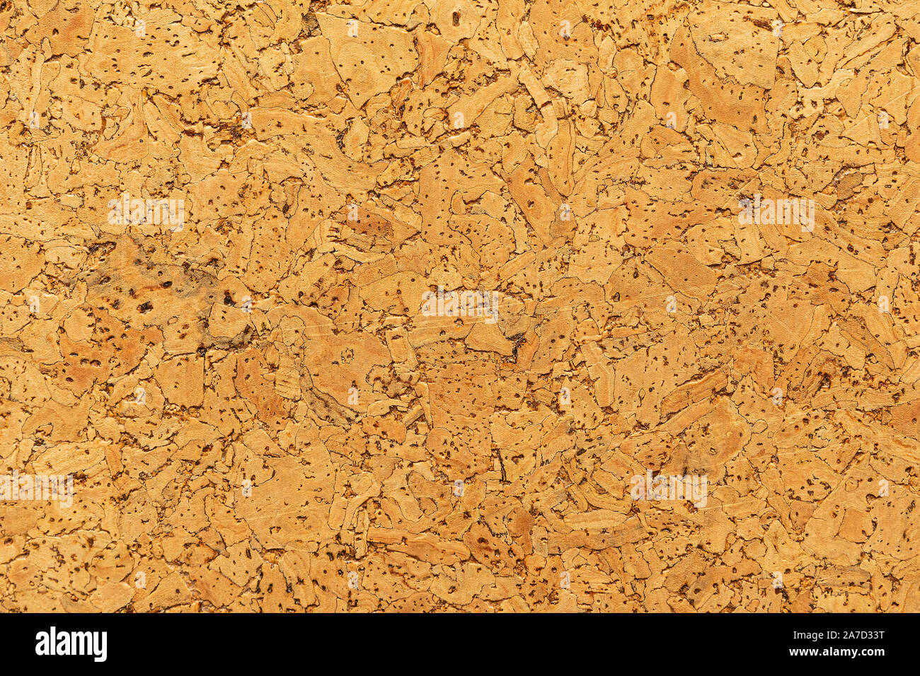 Closeup of cork sound insulation lagging for floors and walls Stock