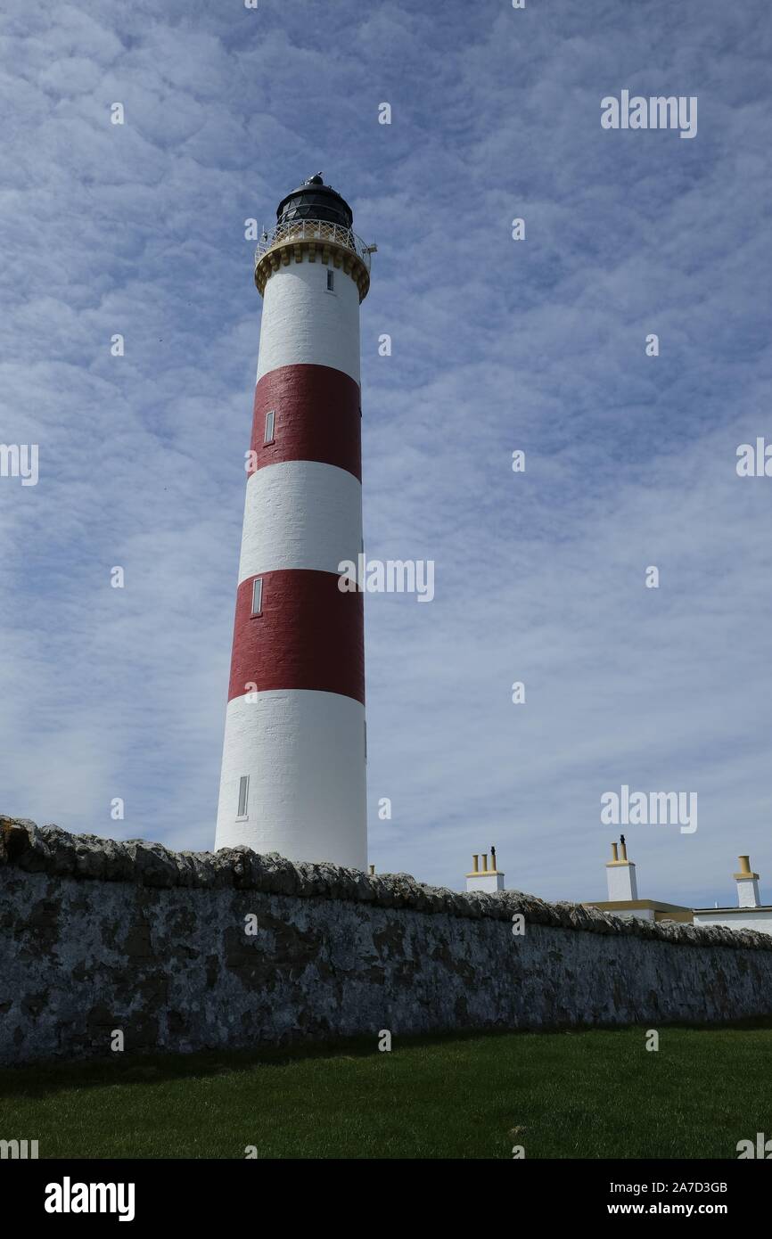 Tarbat Ness Lighthouse, Easter Ross Stock Photo
