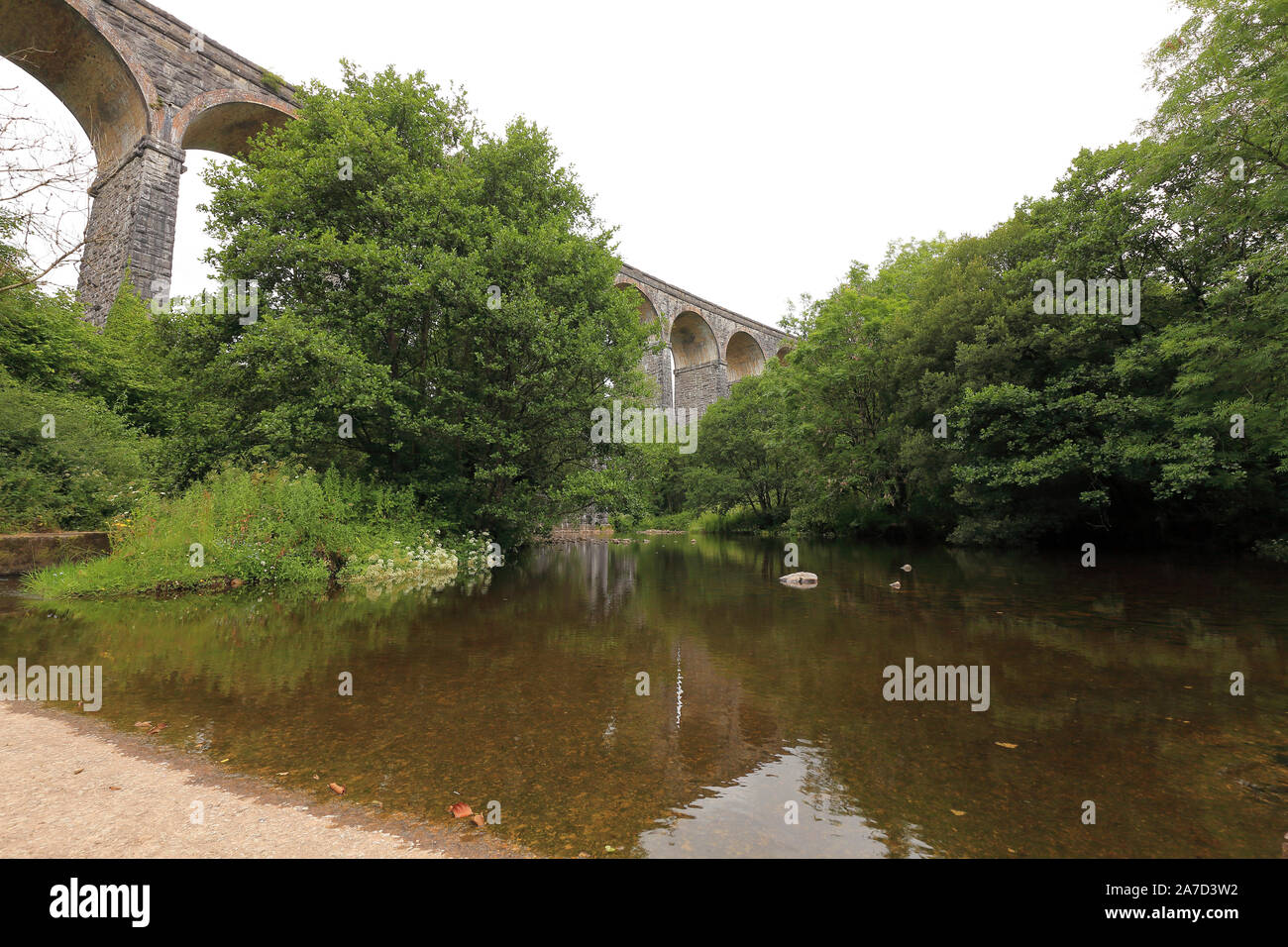 Viaduct at Cefn Coed-y-cymmer Stock Photo