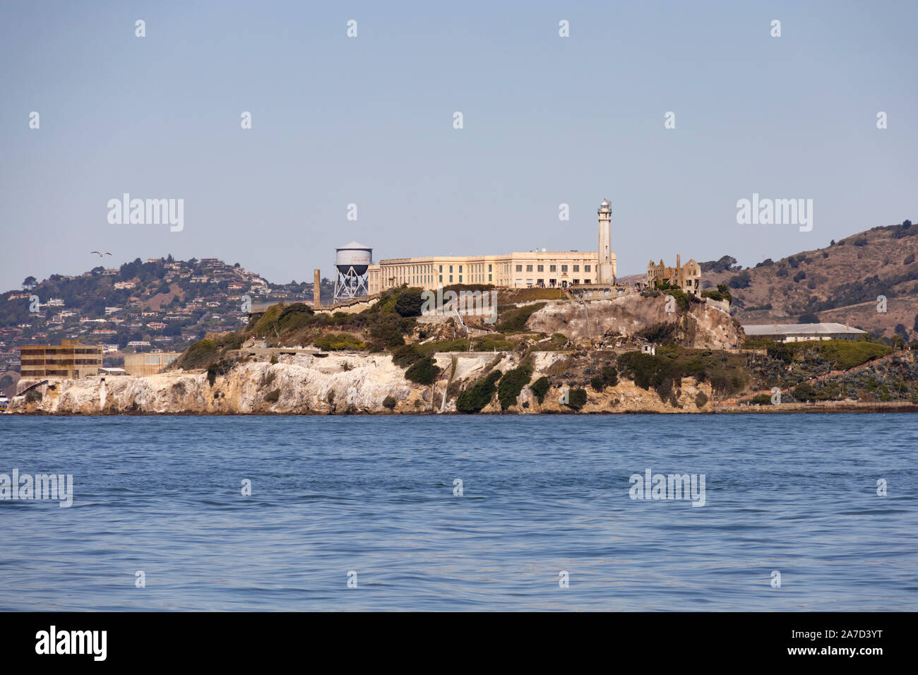 Alcatraz island prison, San Francisco Bay, California United States of America Stock Photo