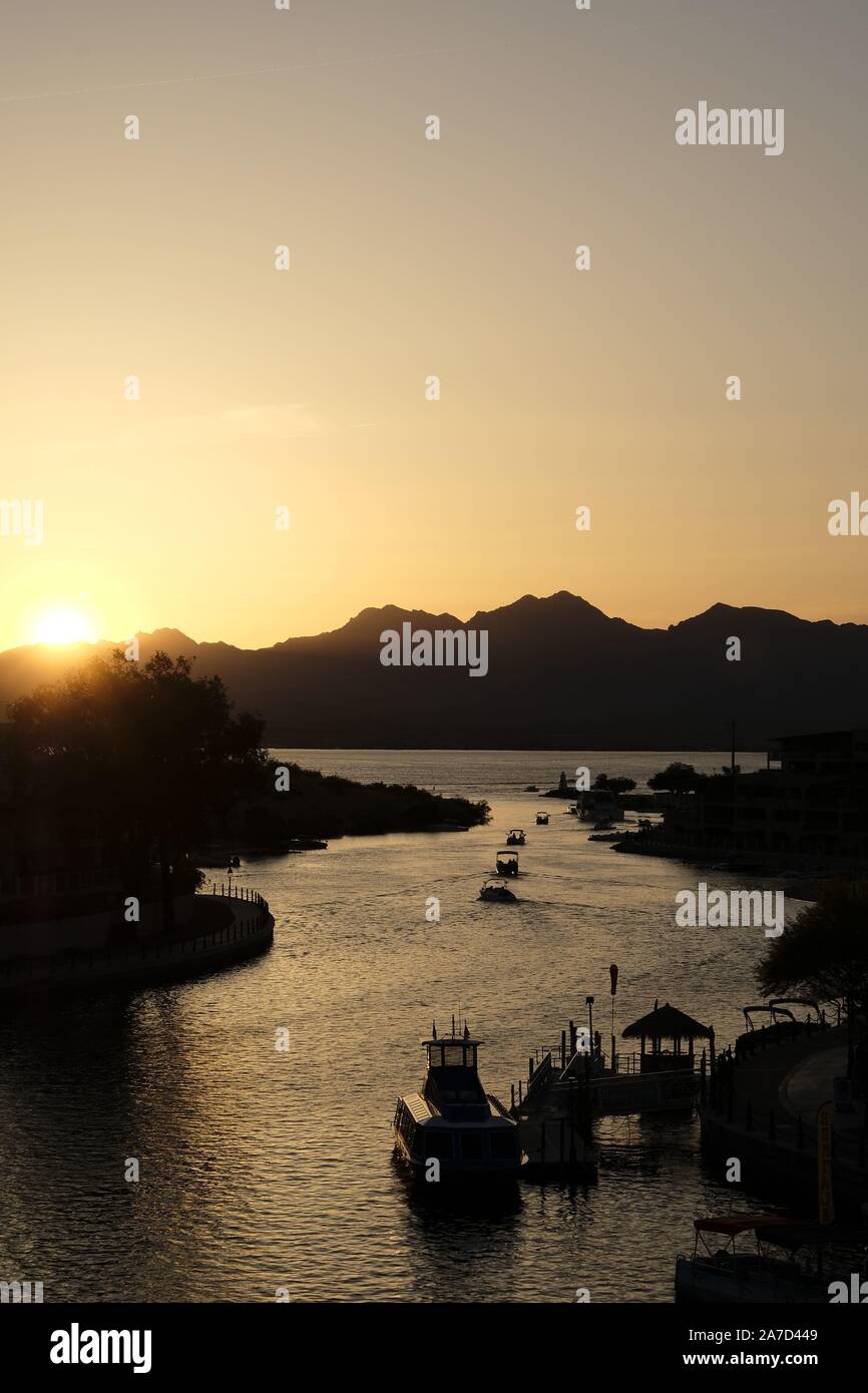 Lake Havasu, Sunset Stock Photo Alamy