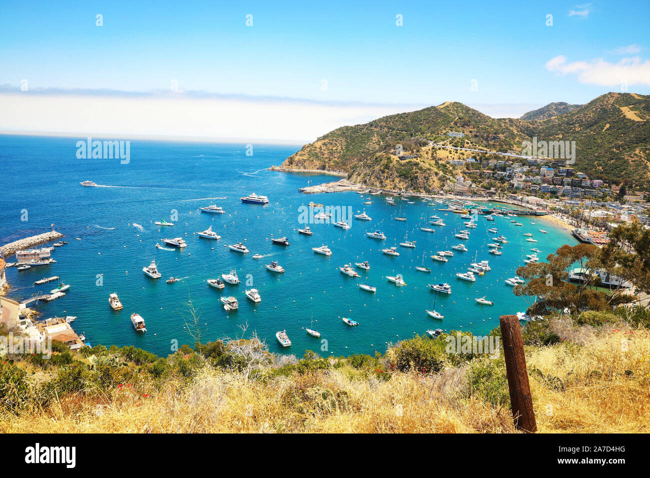 California island paradise. An ideal day captured on the Southern California island getaway - Catalina. Stock Photo