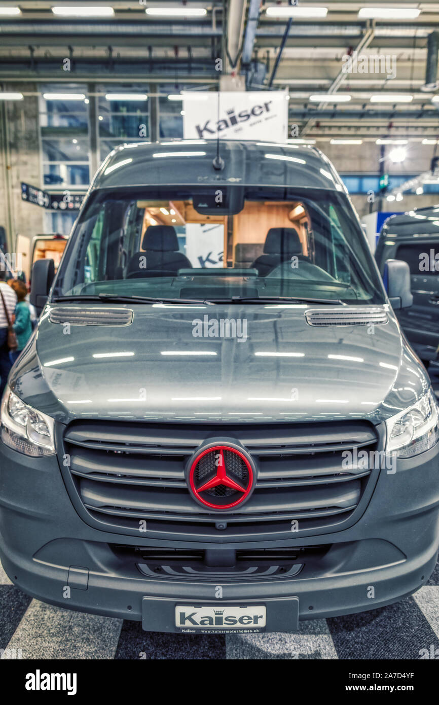 Bern Switzerland October 26 19 Presentation Of New Cmercedes Amper Van On Swiss Caravan Salon Stock Photo Alamy