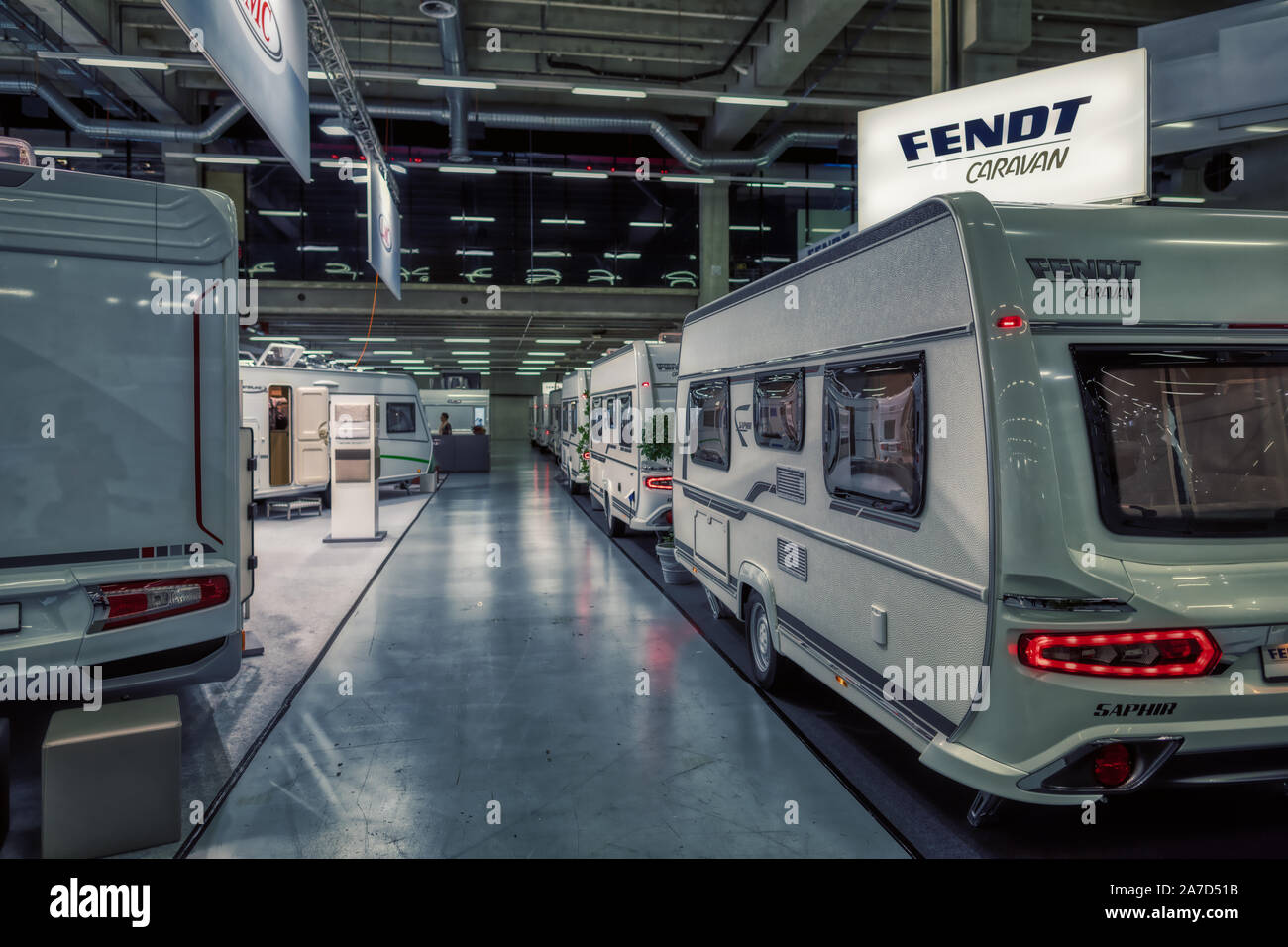BERN, SWITZERLAND – OCTOBER 26, 2019: Presentation of new camper vans on  swiss caravan salon Stock Photo - Alamy