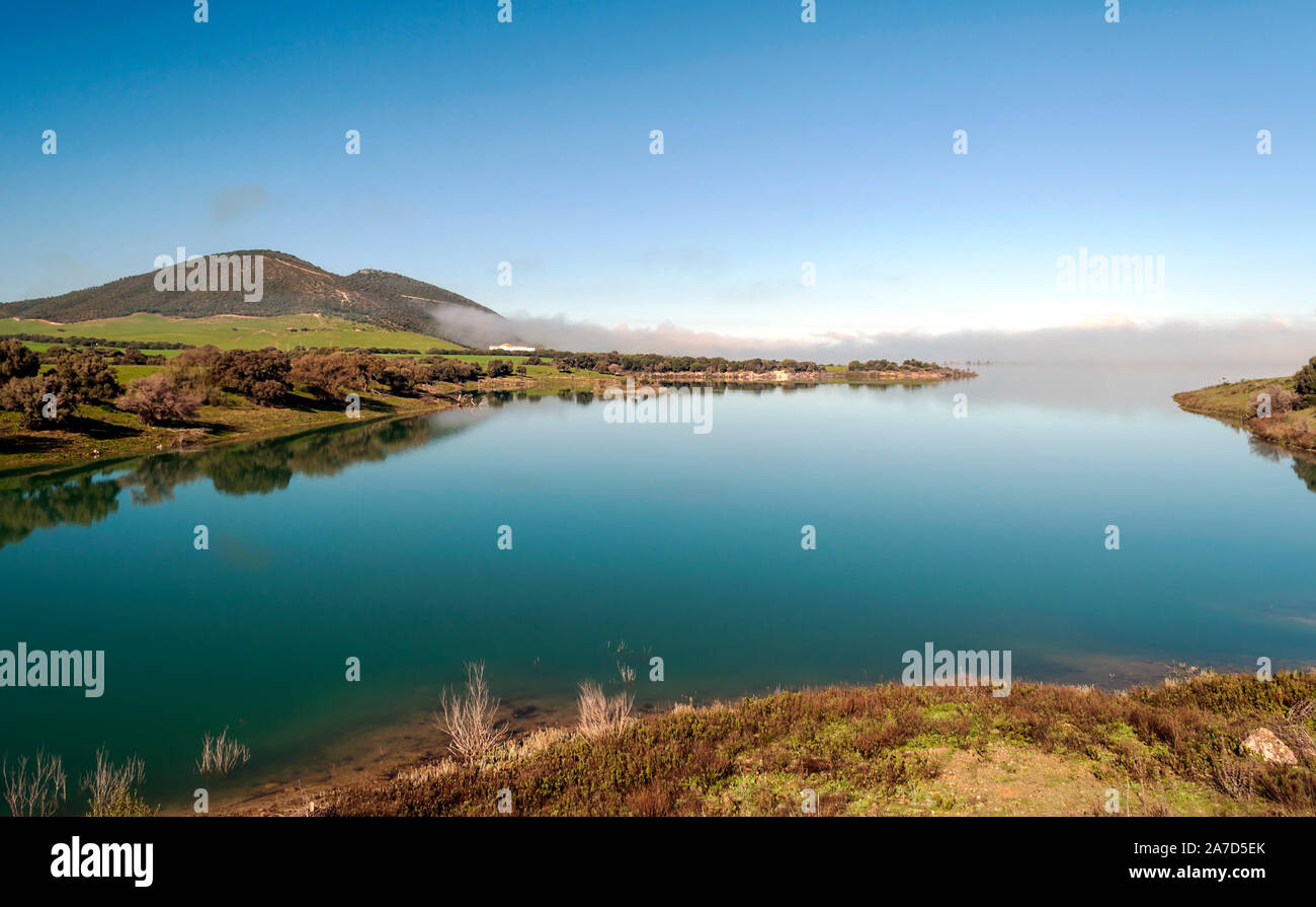 Lake with mountains in Andalusia Stock Photo Alamy