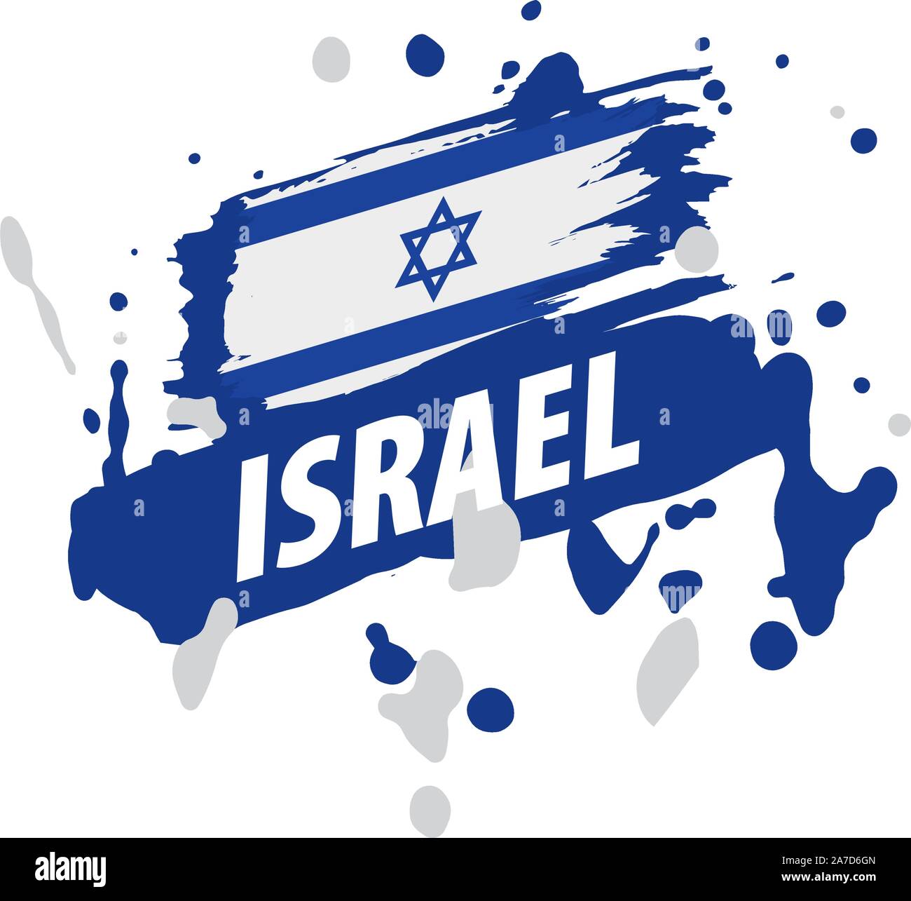 Israel flag Royalty Free Vector Image - VectorStock