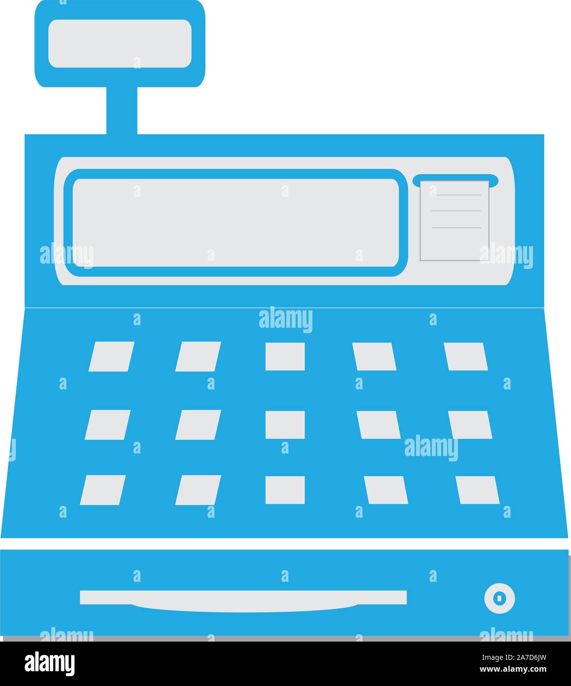 the cash register with a digital display vector illustration, Cash