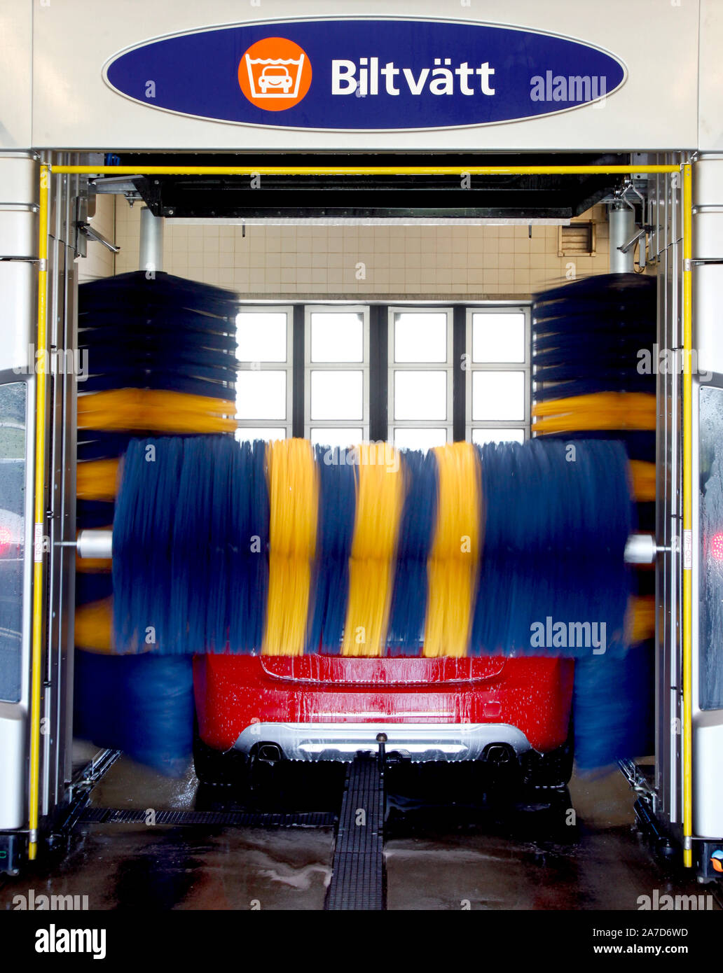 Car wash on a Statoil gas station. Photo Jeppe Gustafsson Stock Photo Alamy