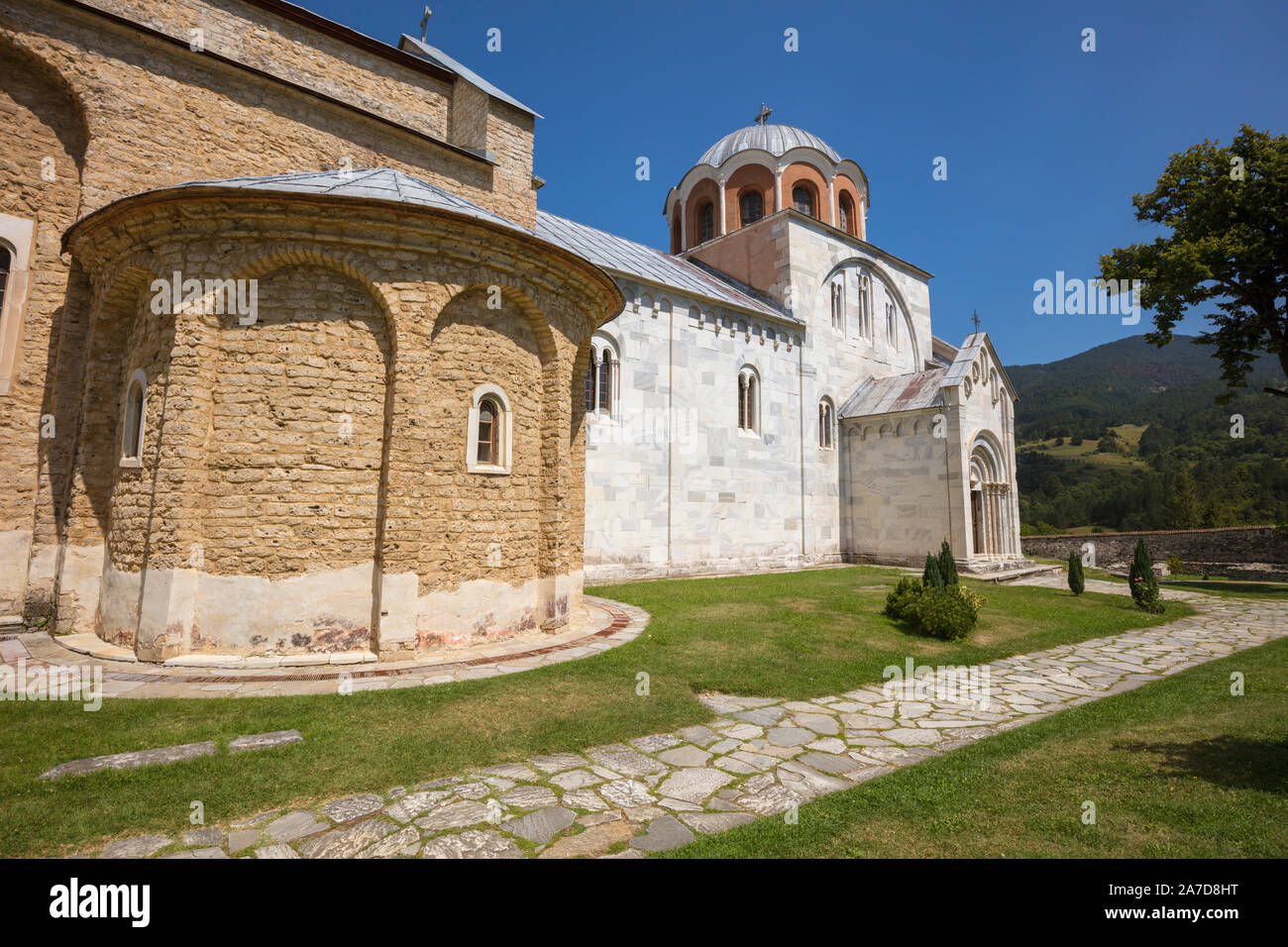 Studenica Monastery in Serbia. Studenica, Kraljevo, Serbia. Stock Photo