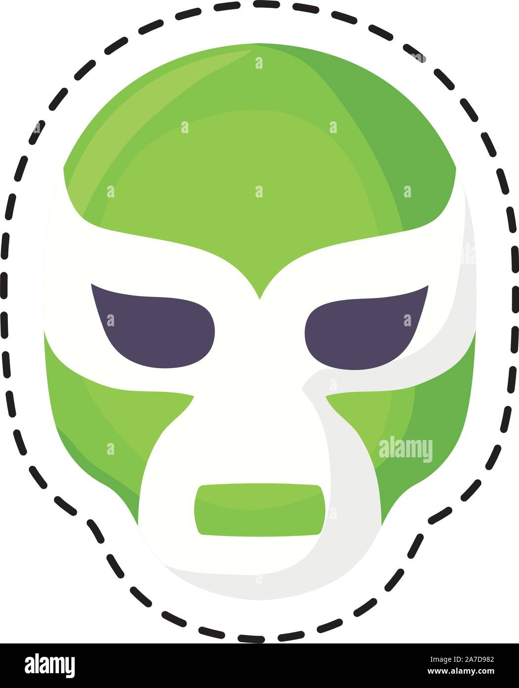 patch of mexican wrestler mask vector illustration design Stock Vector ...