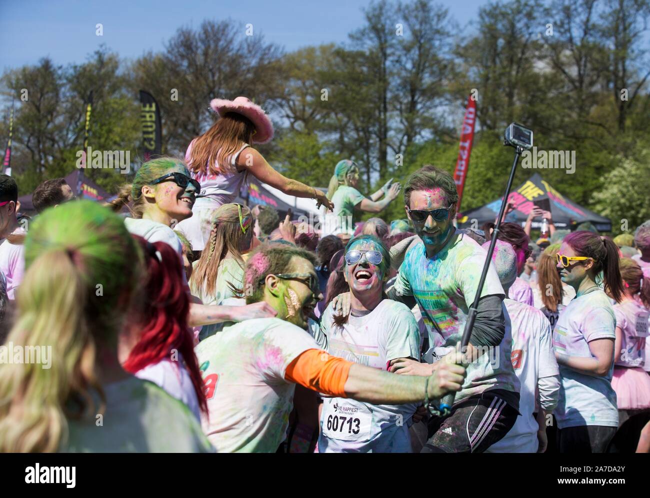Thousands of people participated in the The Color run exercise race in ...