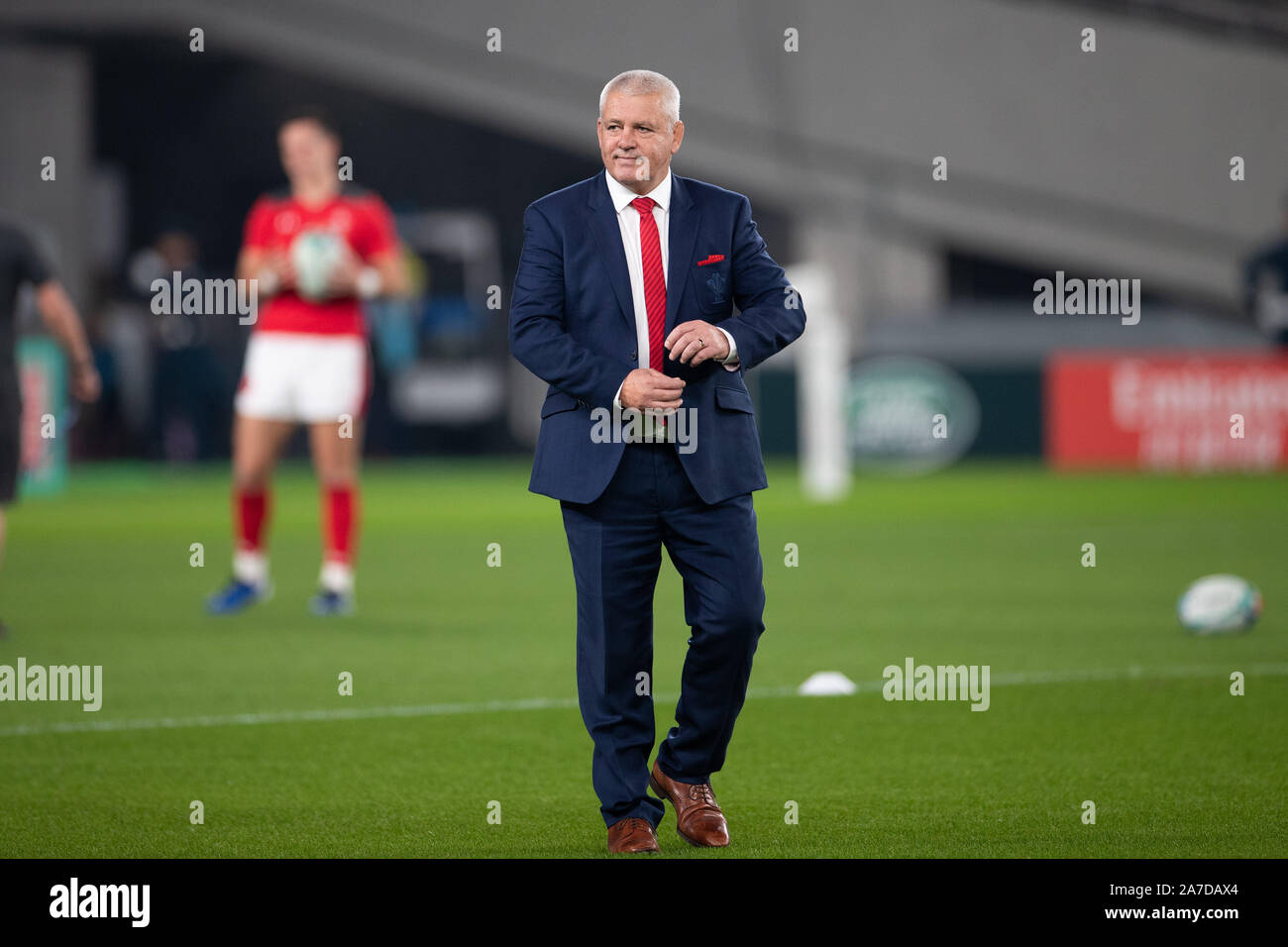 Warren Gatland, coach of Wales before the Rugby World Cup bronze final match between New Zealand and Wales in Tokyo, Japan, on November 1, 2019. (Photo by Flor Tan Jun/Espa-Images) Stock Photo