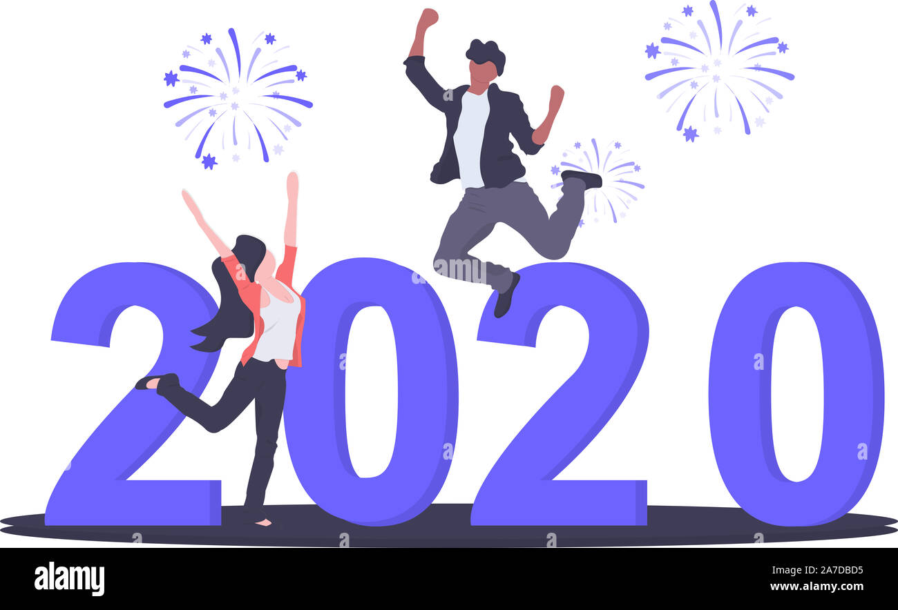 Happy New Year 2020 logo text design. 2020 wishes. Brochure design template, Happy New Year  2020, Celebrating 2020, card, banner. Vector illustration Stock Photo