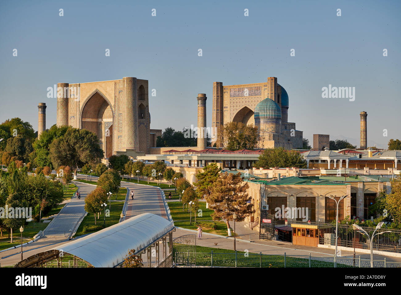 Bibi-Khanym Mosque or Bibi Khanum Mosque, Samarkand, Uzbekistan, Central Asia Stock Photo