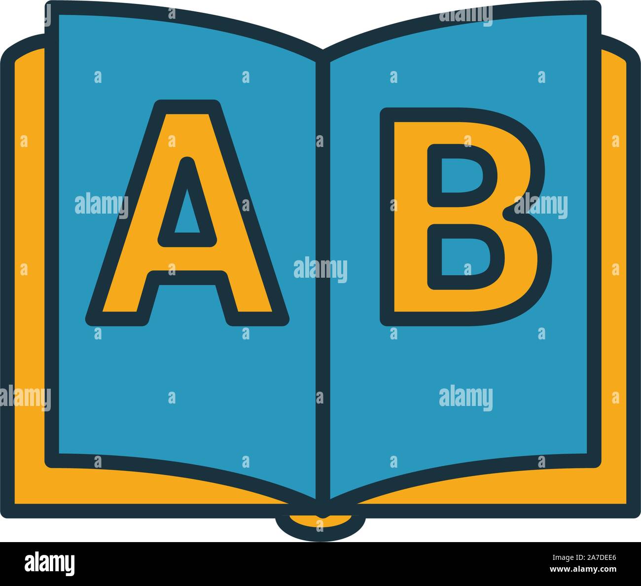 Alphabet icon. Simple element from school icons collection. Creative ...