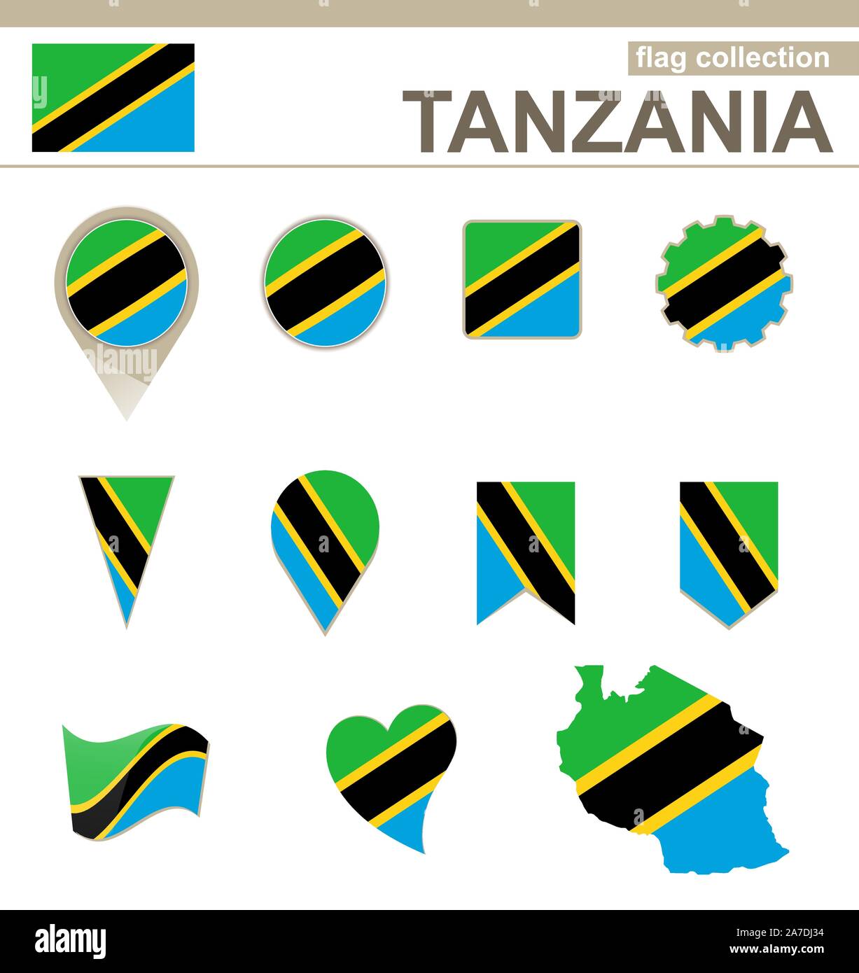 National flag tanzania Stock Vector Images - Alamy
