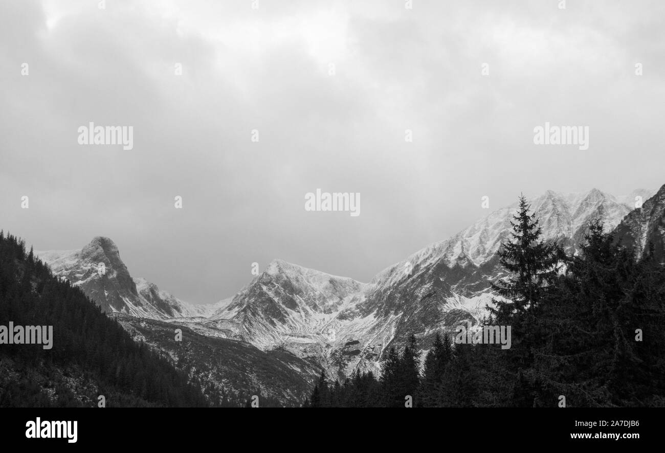 winter landscape fagaras mountains romania Stock Photo