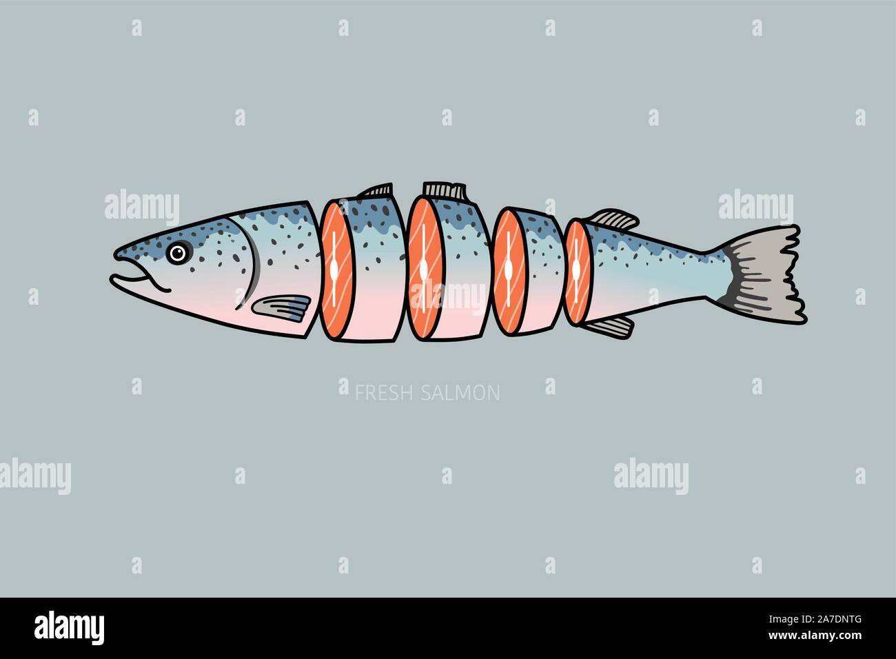 Salmo salar ocean Stock Vector Images - Alamy
