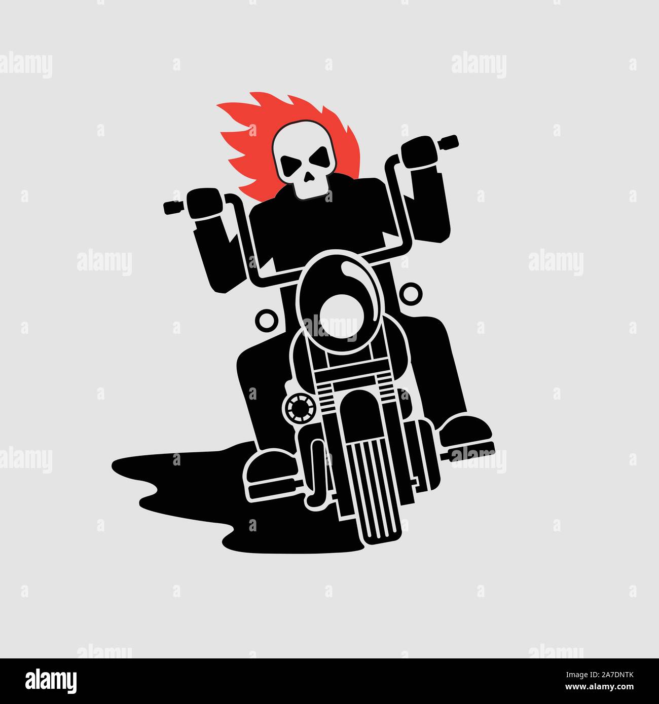 motorcycle front view. vector. illustration Stock Vector
