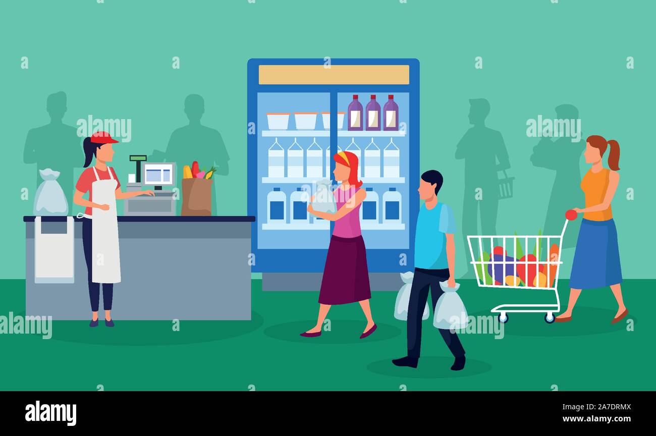 Grocery Stores With People Characters Stock Vector Image Art Alamy grocery-stores-with-people-characters-stock-vector-image-art-alamy