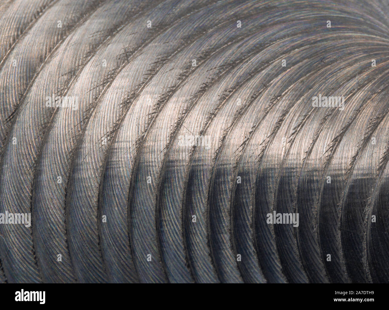 Close-up of industrial realistic gray color stainless steel flat part ...