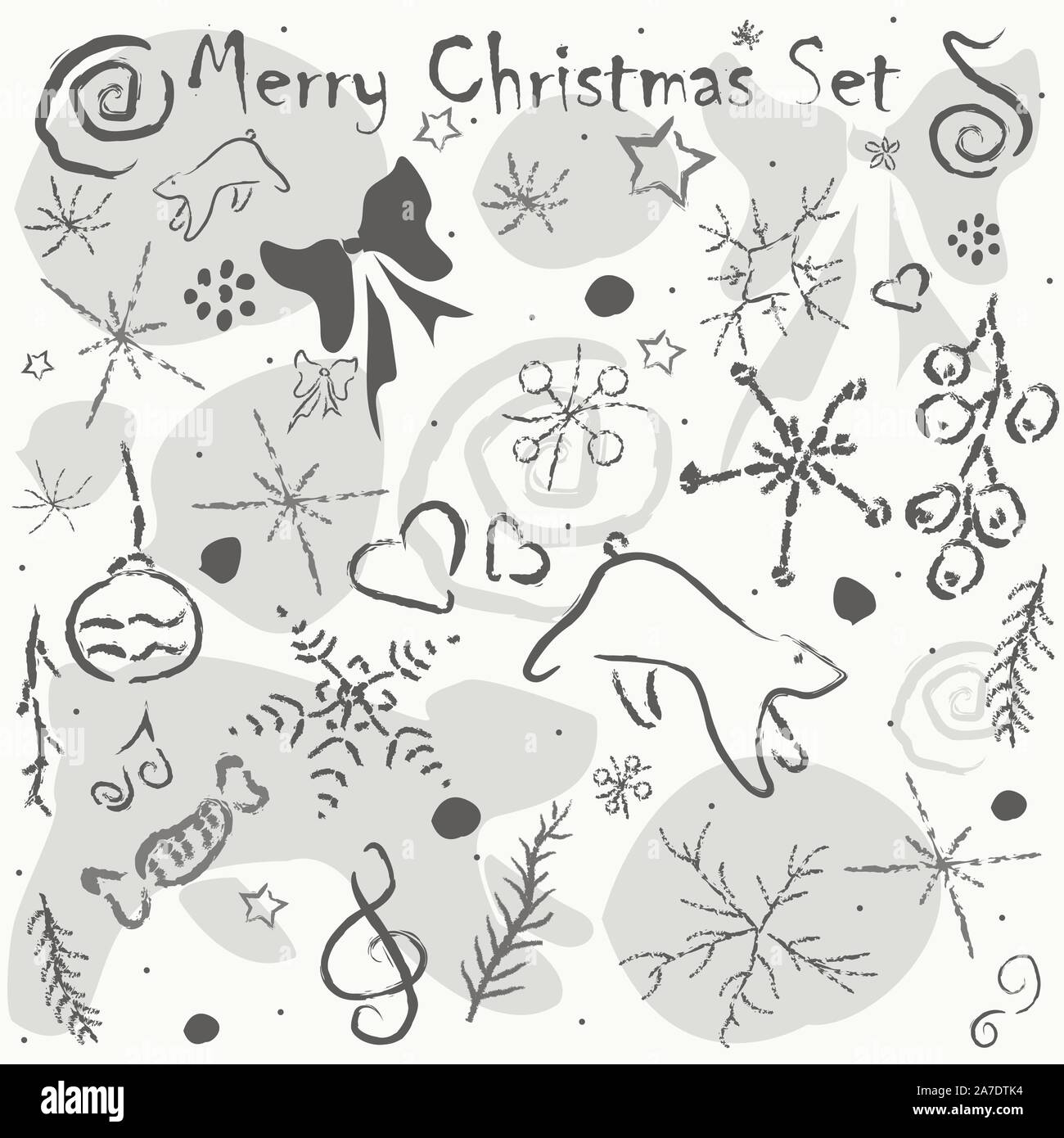 Cute Hand Drawn Winter Pattern. Seamless Texture. Vector Illustration ...