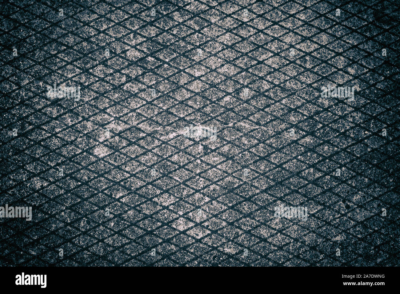 Cement texture background with rhombus shaped pattern Stock Photo