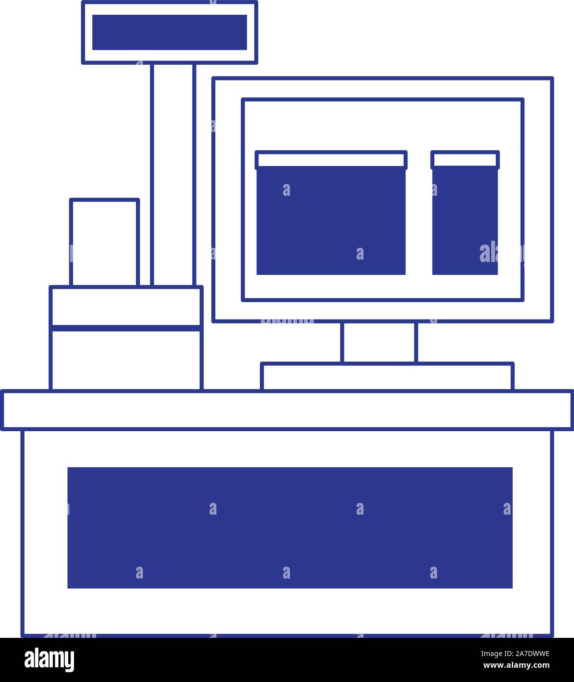 Retail register screen Cut Out Stock Images & Pictures - Alamy