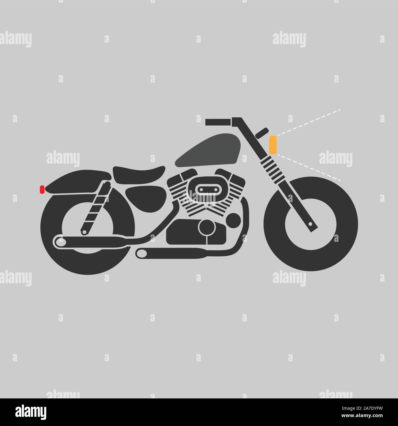 harley davidson motorcycle vector.illustration. Stock Vector