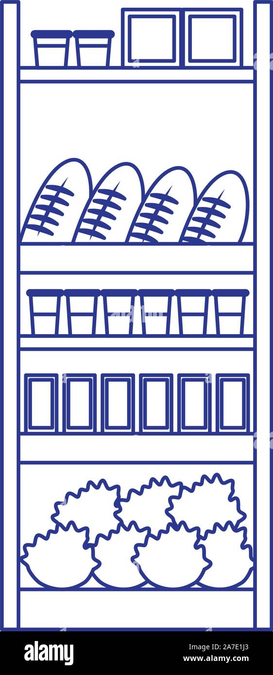 Supermarket shelving Stock Vector Images - Alamy