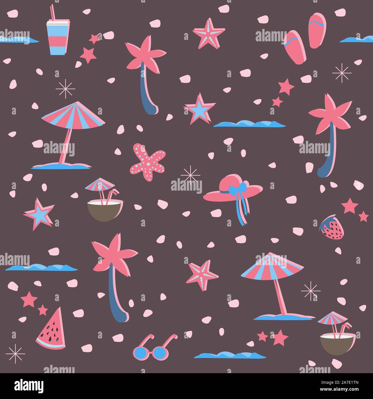 Summer Seamless pattern with sand background. Vector Illustration Stock ...