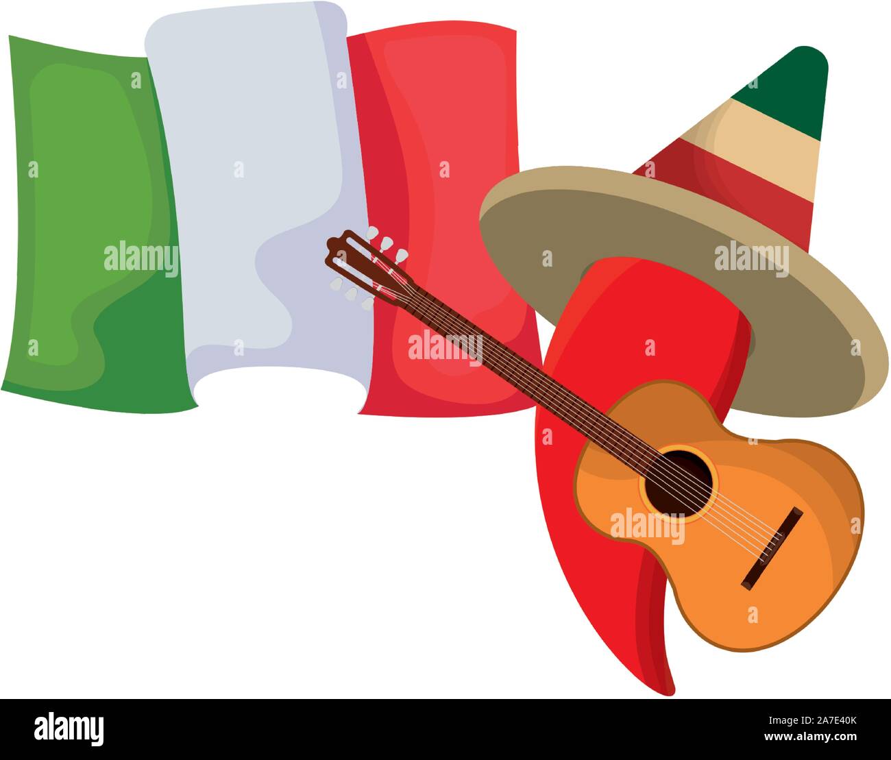 chili pepper with hat mexican and icons vector illustration design ...